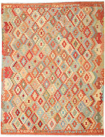 Kilim Afghan Old Style Tapis 262X341 De Laine Beige/Orange Grand Carpetvista