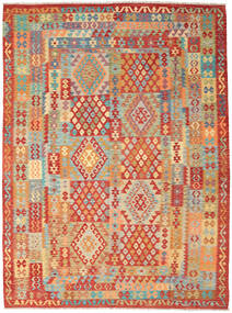  Kelim Afghán Old Style Koberec 257X348 Vlněný Béžová/Červená Velký Carpetvista
