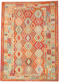  Kilim Afghan Old Style Tappeto 246X335 Di Lana Beige/Rosso Largo Carpetvista
