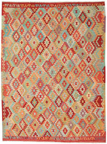  Kilim Afghan Old Style Tapis 256X341 De Laine Rouge/Beige Grand Carpetvista