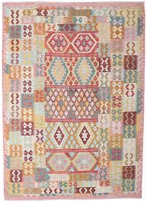  Oriental Kilim Afghan Old Style Rug 206X288 Beige/Orange Wool, Afghanistan Carpetvista