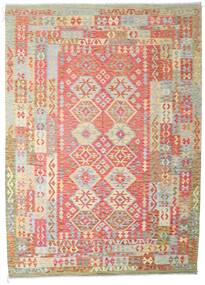  Oriental Kilim Afghan Old Style Rug 204X287 Beige/Yellow Wool, Afghanistan Carpetvista