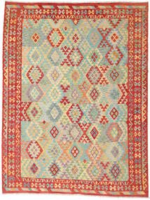  Kilim Afghan Old Style Tapis 258X338 De Laine Rouge/Beige Grand Carpetvista