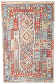 絨毯 オリエンタル キリム アフガン オールド スタイル 208X316 ベージュ/グレー (ウール, アフガニスタン)