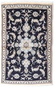 絨毯 ナイン 84X139 ブラック/ベージュ (ウール, ペルシャ/イラン)