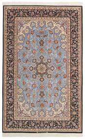 絨毯 イスファハン 絹の縦糸 155X247 茶色/オレンジ (ウール, ペルシャ/イラン)