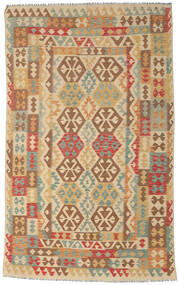  180X297 Kelim Afghan Old Style Teppe Beige/Brun Afghanistan Carpetvista