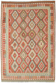  Kelim Afghan Old Style Vloerkleed 198X290 Wol Beige/Bruin Carpetvista