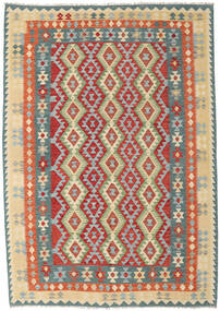 Tapis Kilim Afghan Old Style 211X300 Rouge/Gris (Laine, Afghanistan)