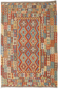 Kilim Afegão Old Style Tapete 200X300 Lã Bege/Vermelho Carpetvista