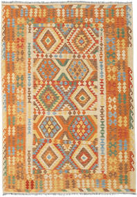 Kelim Afghan Old Style Teppe 205X296 Beige/Oransje Ull, Afghanistan Carpetvista