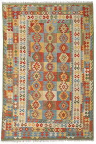 196X297 Kelim Afghan Old Stil Teppich Beige/Braun Afghanistan Carpetvista