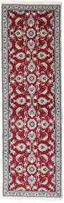  Orientalischer Nain Teppich 76X247 Läufer Dunkelrot/Beige Wolle, Persien/Iran Carpetvista