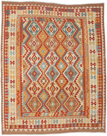  220X280 Kelim Afghan Old Style Matta Beige/Brun Afghanistan Carpetvista