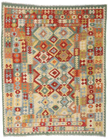  Orientalsk Kelim Afghan Old Style Teppe 206X258 Beige/Brun Ull, Afghanistan Carpetvista