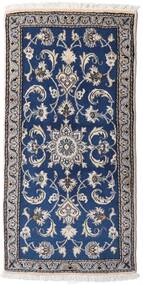  Persian Nain Rug 69X137 Dark Blue/Grey Carpetvista