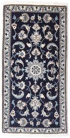  Persischer Nain Teppich 69X135 Dunkelblau/Grau (Wolle, Persien/Iran)