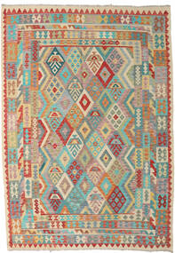 213X302 Dywan Orientalny Kilim Afgan Old Style Beżowy/Pomarańczowy (Wełna, Afganistan) Carpetvista