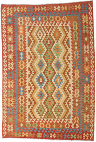 Tapis D'orient Kilim Afghan Old Style 207X304 Beige/Orange (Laine, Afghanistan)