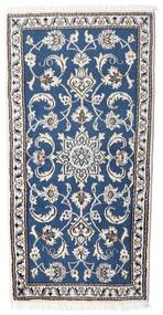  Persian Nain Rug 70X135 Dark Blue/Grey (Wool, Persia/Iran)