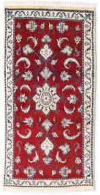  Orientalisk Nain Matta 70X135 Mörkröd/Beige Ull, Persien/Iran Carpetvista