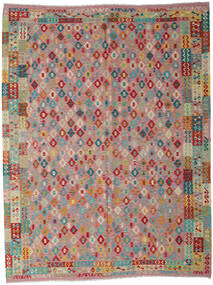 260X340 Tapete Kilim Afegão Old Style Oriental Vermelho/Cinzento Grande (Lã, Afeganistão) Carpetvista