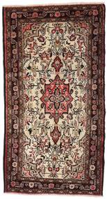 90X150 絨毯 ハマダン オリエンタル 茶色/ベージュ (ウール, ペルシャ/イラン) Carpetvista