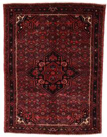 150X200 絨毯 ホセイナバード オリエンタル ダークレッド/レッド (ウール, ペルシャ/イラン) Carpetvista