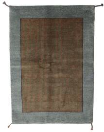 Gabbeh Indisch Teppich 144X202 Braun/Grau Wolle, Indien Carpetvista