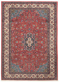 203X290 Sarough Matta Orientalisk Röd/Grå (Ull, Persien/Iran)