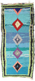  Berber Moroccan - Boucherouite 127X290 Vintage ブルー/グレー 小 絨毯 Carpetvista