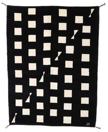  ギャッベ インド 絨毯 144X198 ウール ブラック/ベージュ 小 Carpetvista