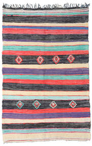  Berber Moroccan - Boucherouite 170X261 ウール 絨毯 ベージュ/ダークグレー Carpetvista