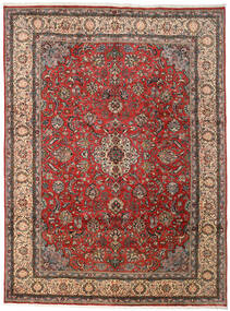 Sarough Vloerkleed 277X370 Bruin/Oranje Groot Wol, Perzië/Iran Carpetvista