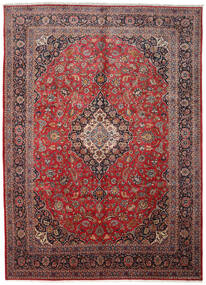 312X430 Keshan Matta Orientalisk Röd/Mörkröd Stor (Ull, Persien/Iran) Carpetvista