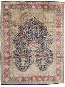 303X396 Tapis D'orient Kerman Beige/Gris Grand (Laine, Perse/Iran) Carpetvista