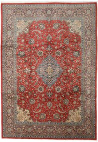  Oosters Sarough Vloerkleed 264X384 Rood/Bruin Groot Wol, Perzië/Iran Carpetvista