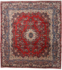 Maschad Teppich 328X360 Quadratisch Rot/Dunkelrot Großer Wolle, Persien/Iran Carpetvista