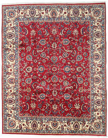  Orientalisk Mashad Matta 300X380 Röd/Grå Stor Ull, Persien/Iran Carpetvista