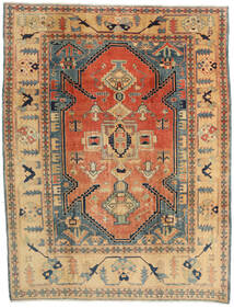  Orientalischer Heriz Teppich 259X331 Beige/Grau Großer Wolle, Persien/Iran Carpetvista