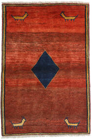 Gabbeh Rustic Teppich 113X167 Rot/Dunkelgrau Wolle, Persien/Iran Carpetvista
