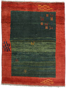 131X171 Gabbeh Rustic Teppich Moderner Grün/Rot (Wolle, Persien/Iran) Carpetvista