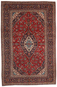  Oosters Keshan Vloerkleed 200X306 Rood/Donkerrood Wol, Perzië/Iran Carpetvista