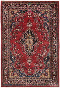 絨毯 オリエンタル ハマダン シャフバフ 209X315 レッド/ダークピンク (ウール, ペルシャ/イラン)