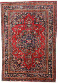  Orientalsk Hamadan Teppe 190X277 Rød/Mørk Rød Ull, Persia/Iran Carpetvista