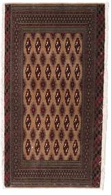 絨毯 オリエンタル トルクメン 64X122 ダークレッド/茶色 (ウール, ペルシャ/イラン)