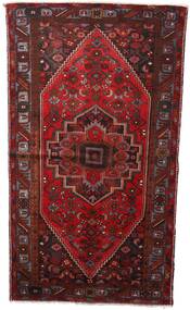 133X236 Hamadan Teppich Orientalischer Dunkelrot/Rot (Wolle, Persien/Iran) Carpetvista