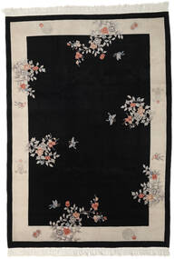 213X305 China 90 Line Rug Oriental Black/Beige (Wool, China) Carpetvista