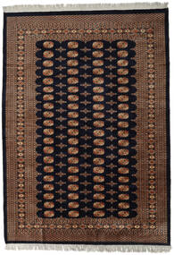 220X303 絨毯 オリエンタル パキスタン ブハラ 2Ply ブラック/茶色 (ウール, パキスタン) Carpetvista