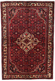 Tapete Hosseinabad 146X215 Vermelho Escuro/Vermelho (Lã, Pérsia/Irão)